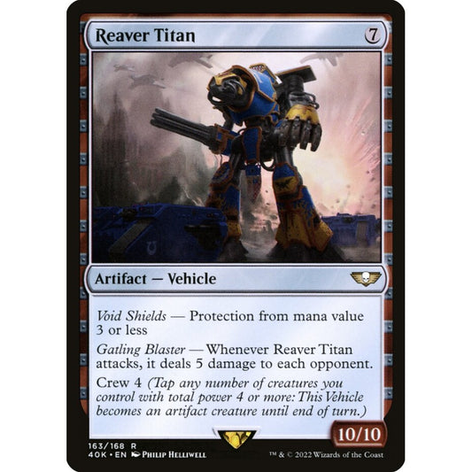 Reaver Titan rare 163 Magic the Gathering Warhammer 40,000 Commander