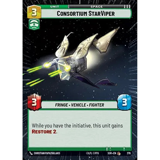 Consortium StarViper, 376, C, Star Wars Unlimited, Sparks Of Rebellion