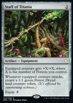 Staff of Titania (V.1) - Commander: The Brothers' War: Extras (Rare) [XBRC-27]