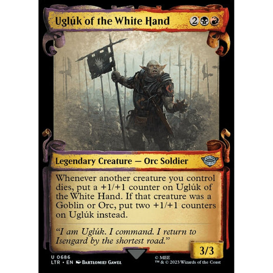 Uglúk of the White Hand, uncommon, 686, Magic the Gathering, The Lord of the Rings: Tales of Middle-earth