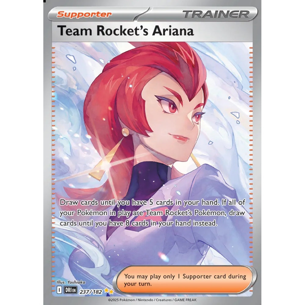 Team Rocket's Ariana Special Illustration Rare 237/182 Pokemon Card Game Destined Rivals