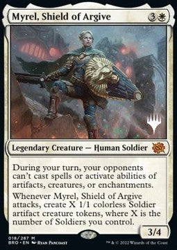 Myrel, Shield of Argive (V.2) - The Brothers' War: Promos (Mythic) [PBRO-18]