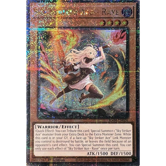 Sky Striker Ace - Raye (New Art) (Quarter Century Secret Rare) RA04-EN026 QCR Yu-Gi-Oh Quarter Century Stampede