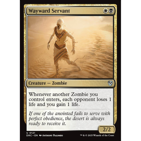 Wayward Servant, 121, uncommon, Magic: The Gathering, Aetherdrift Commander