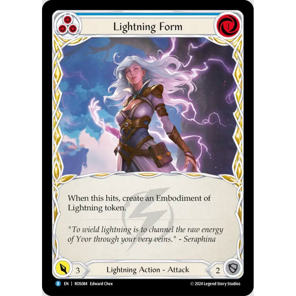 Lightning Form, Blue), Rare, Flesh and Blood, Rosetta