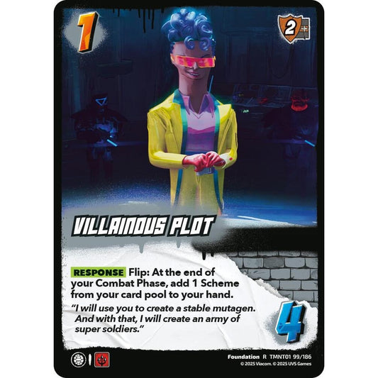 Villainous Plot 99/186 TMNT01 Universus Teenage Mutant Ninja Turtles Foundation R