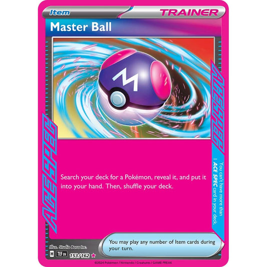 Master Ball ACE SPEC Rare 153/162 Pokemon Card Game Temporal Forces