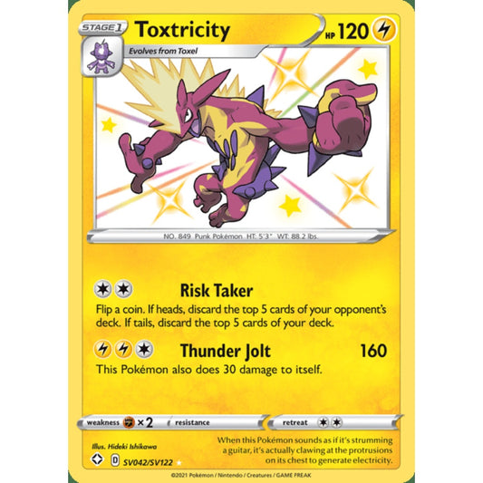 Toxtricity Double Rare SV42/SV122 Pokemon Card Game Shining Fates
