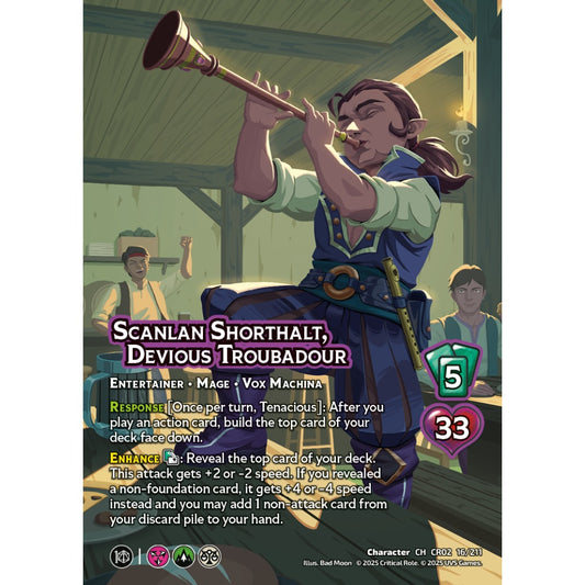 Scanlan Shorthalt, Devious Troubadour, 16/211, CR02, Universus, Critical Role: Heroes Of Exandria, Character, CH