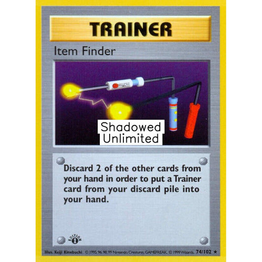 Item Finder Rare 74/102 Pokemon Card Game Base Set