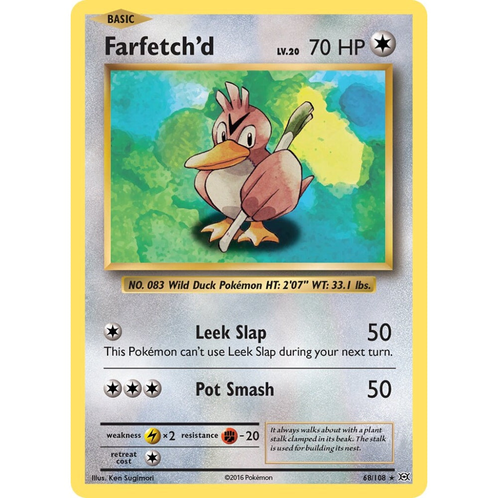 Farfetch'd Rare 68/108 Pokemon Card Game Evolutions