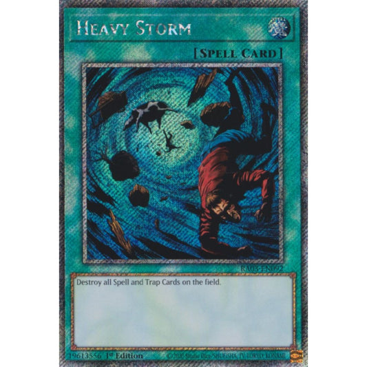 Heavy Storm RA03-EN092 QCR Quarter Century Secret Rare Yu-Gi-Oh Quarter Century Bonanza in Art