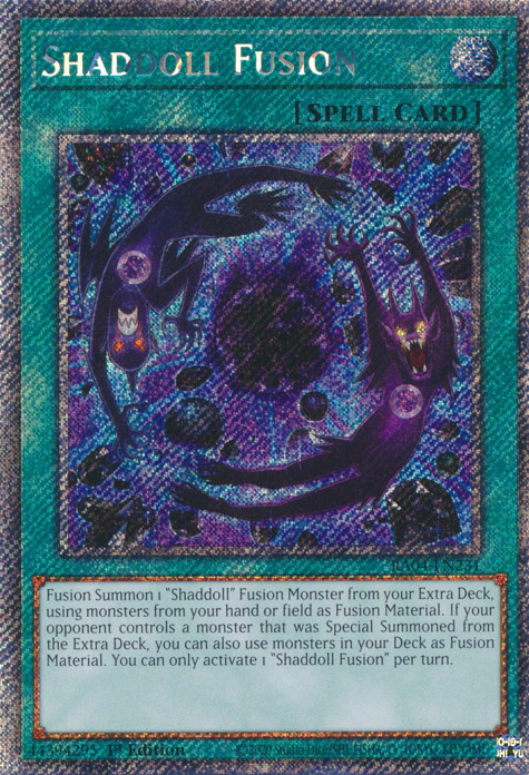 Shaddoll Fusion RA04-EN231 Platinum Platinum Secret Rare Yu-Gi-Oh Quarter Century Stampede in Art