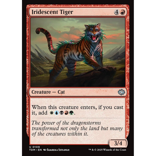 Iridescent Tiger uncommon 109 Magic the Gathering Tarkir: Dragonstorm