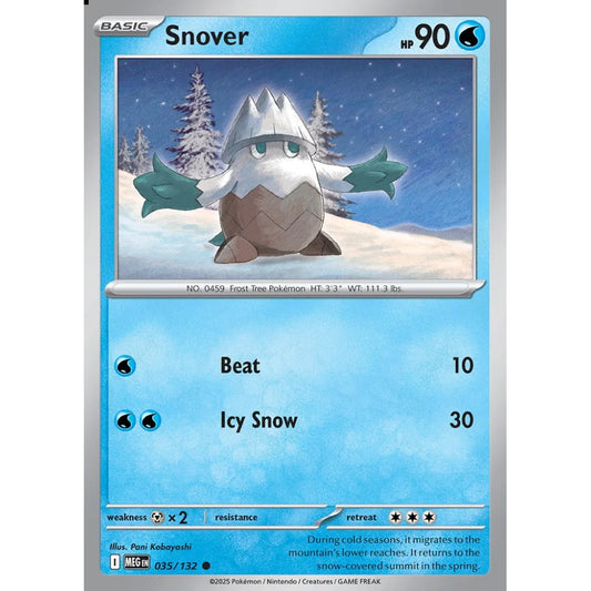 Snover Common 035/132 Pokemon Card Game Mega Evolution