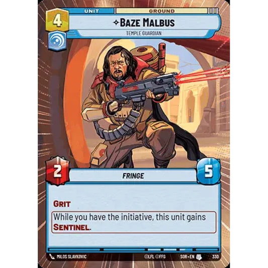 Baze Malbus, 330, U, Star Wars Unlimited, Sparks Of Rebellion