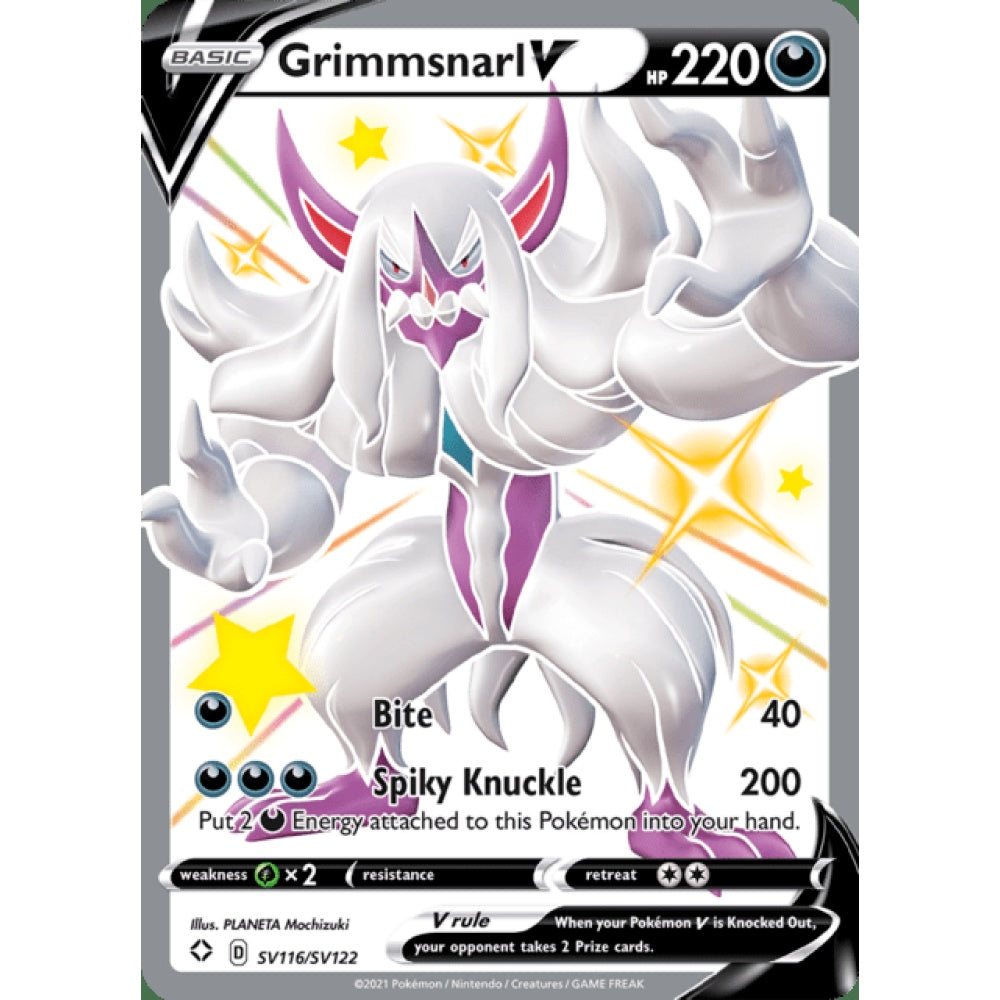 Grimmsnarl V Ultra Rare SV116/SV122 Pokemon Card Game Shining Fates