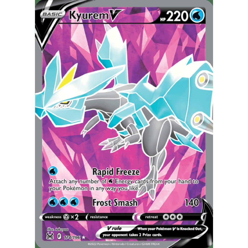 Kyurem V Full Art 174/196 Pokemon Card Game Lost Origins