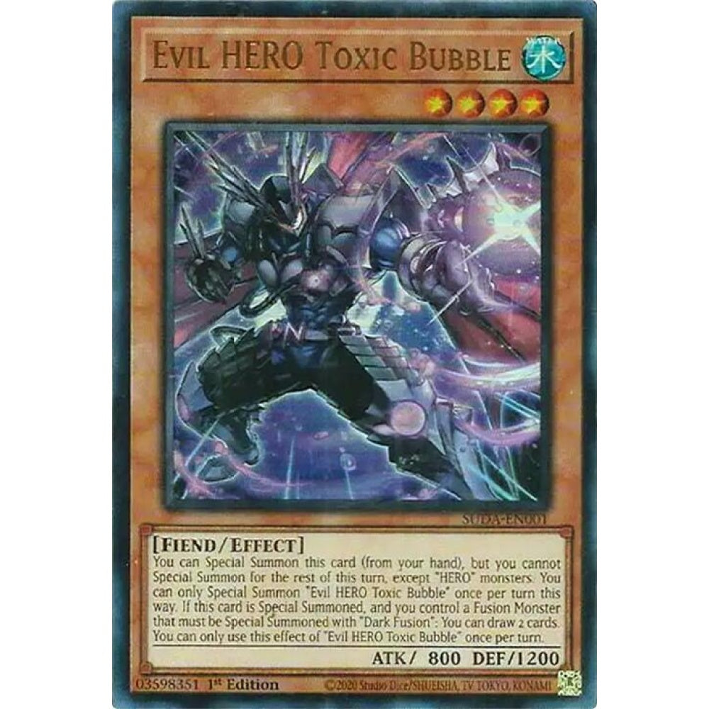 Evil HERO Toxic Bubble SUDA-EN001 Ultra Yu-Gi-Oh Supreme Darkness