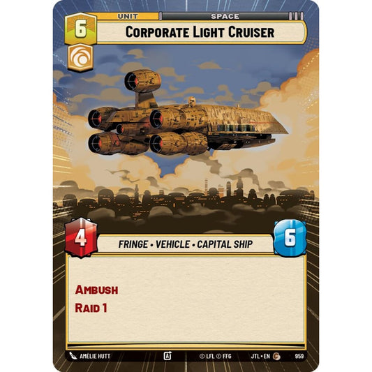 Corporate Light Cruiser, C, JTL 959) Hyperspace Foil, Star Wars Unlimited