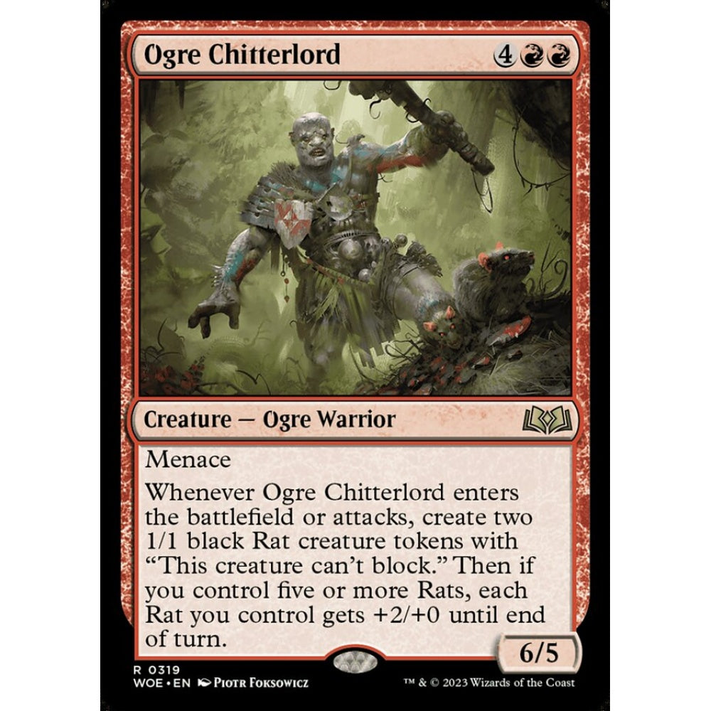 Ogre Chitterlord, rare, 319, Magic the Gathering, Wilds of Eldraine