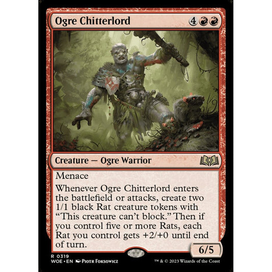 Ogre Chitterlord, rare, 319, Magic the Gathering, Wilds of Eldraine