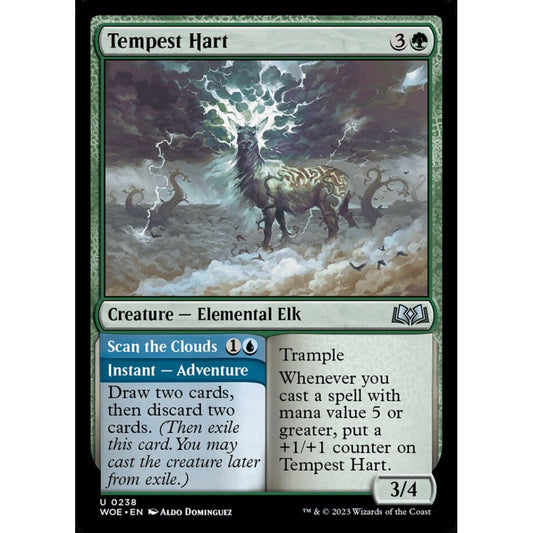 Tempest Hart // Scan the Clouds, uncommon, 238, Magic the Gathering, Wilds of Eldraine