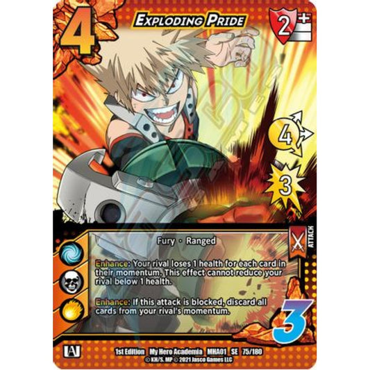 Exploding Pride, 75/180, SE, UniVersus, MHA01 My Hero Academia