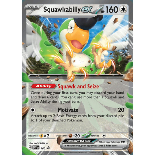 Squawkabilly ex Black Star Promo 160 Pokemon Card Game Scarlet & Violet Promos