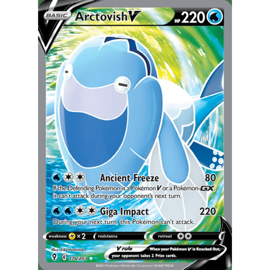 Arctovish V Full Art 176/203 Pokemon Card Game Evolving Skies