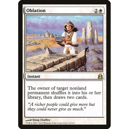 Oblation rare 22 Magic the Gathering Commander 2011
