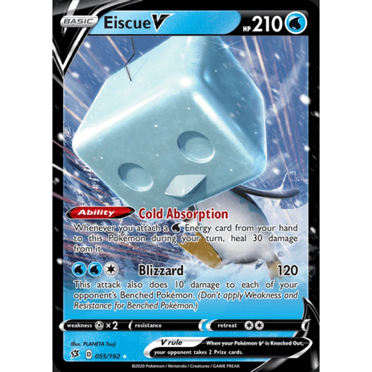 Eiscue V Double Rare 055/192 Pokemon Card Game Rebel Clash