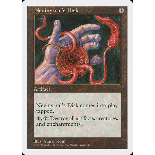 Nevinyrral's Disk rare 391 Magic the Gathering Fifth Edition