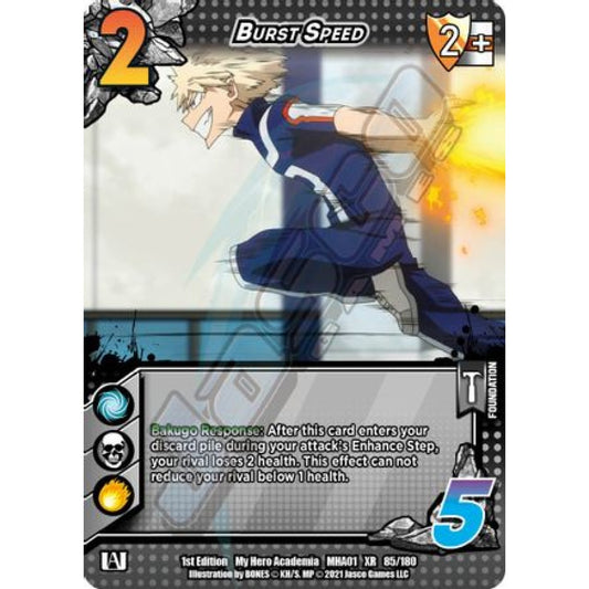 Burst Speed, 85/180, XR, UniVersus, MHA01 My Hero Academia