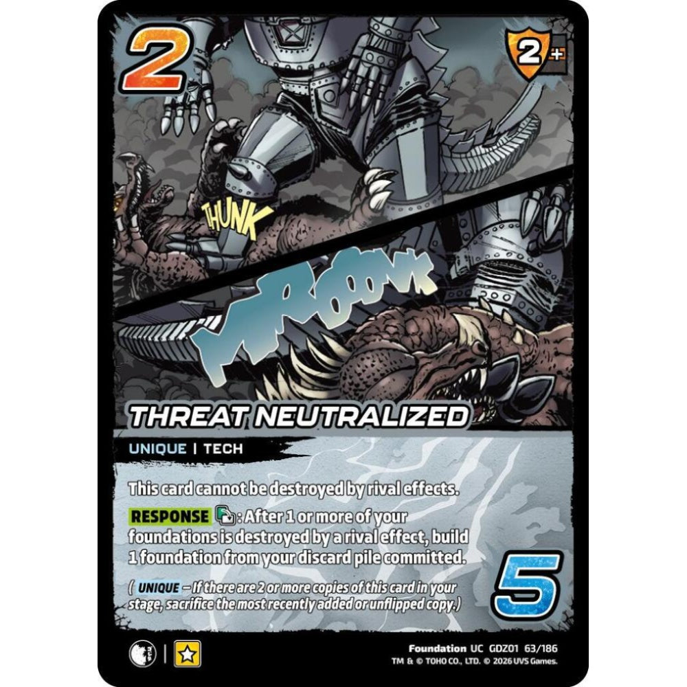 Threat Neutralized GDZ01 63/186 GDZ01 Universus Godzilla: Reign of Kaiju Foundation UC