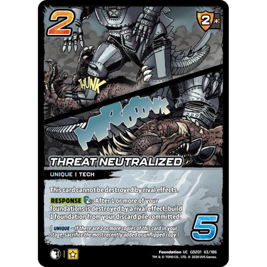 Threat Neutralized GDZ01 63/186 GDZ01 Universus Godzilla: Reign of Kaiju Foundation UC