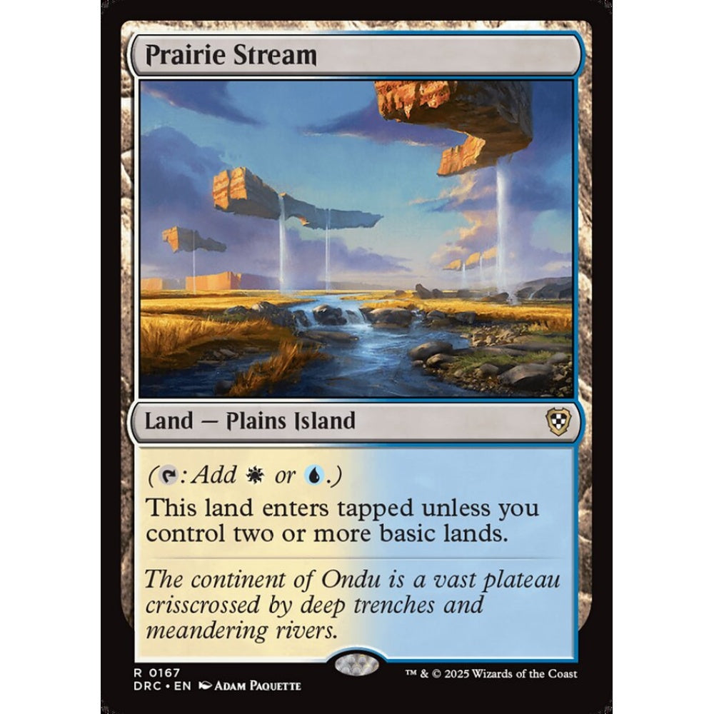 Prairie Stream, 167, rare, Magic: The Gathering, Aetherdrift Commander
