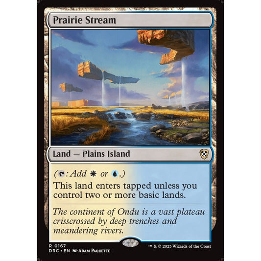 Prairie Stream, 167, rare, Magic: The Gathering, Aetherdrift Commander