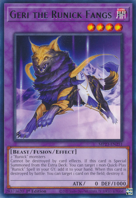 Geri the Runick Fangs TAMA-EN039 Super Super Rare Yu-Gi-Oh Tactical Masters in Art