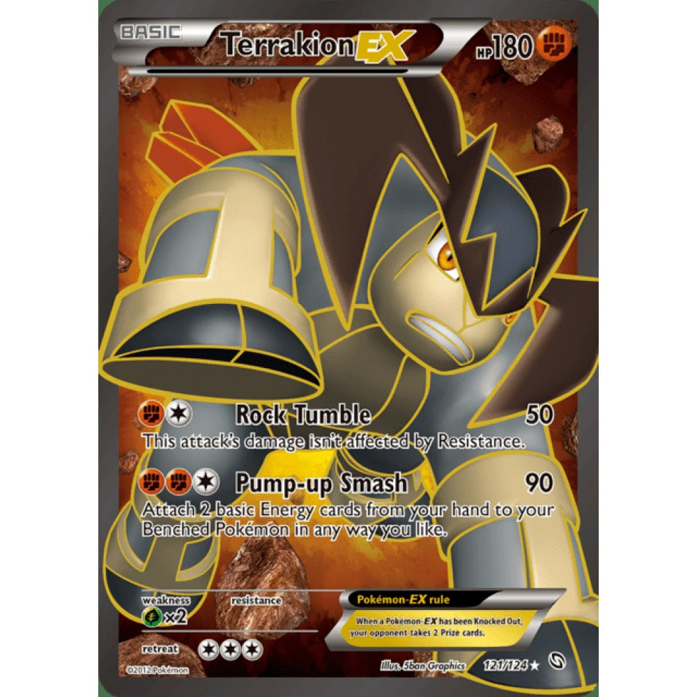 Terrakion-EX Full Art 121/124 Pokemon Card Game Dragons Exalted