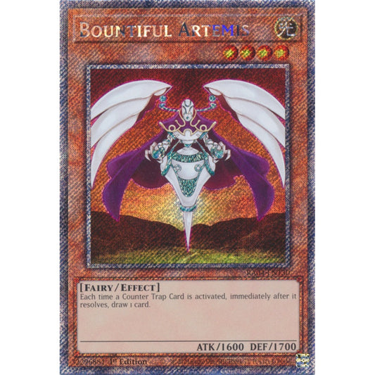 Bountiful Artemis RA04-EN130 QCR Quarter Century Secret Rare Yu-Gi-Oh Quarter Century Stampede in Art