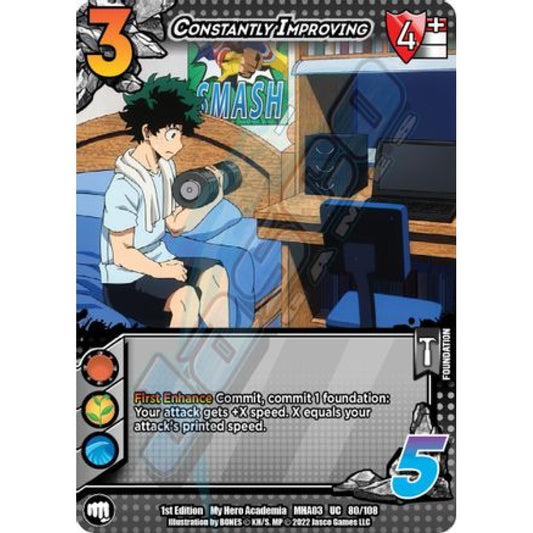 Constantly Improving, 80/108, UC, UniVersus, MHA03 Heroes Clash