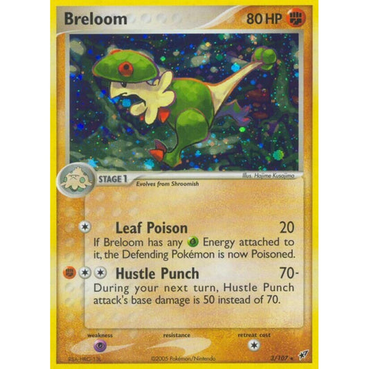 Breloom Rare Holo 3/107 Pokemon Card Game EX Deoxys