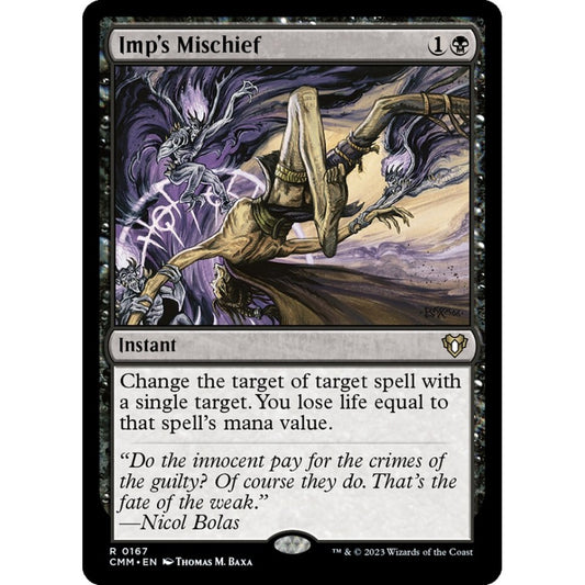 Imp's Mischief rare 167 Magic the Gathering Commander Masters