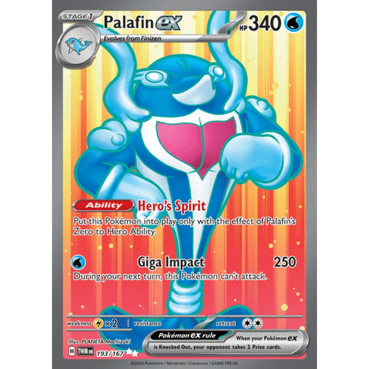 Palafin ex Full Art 193/167 Pokemon Card Game Twilight Masquerade