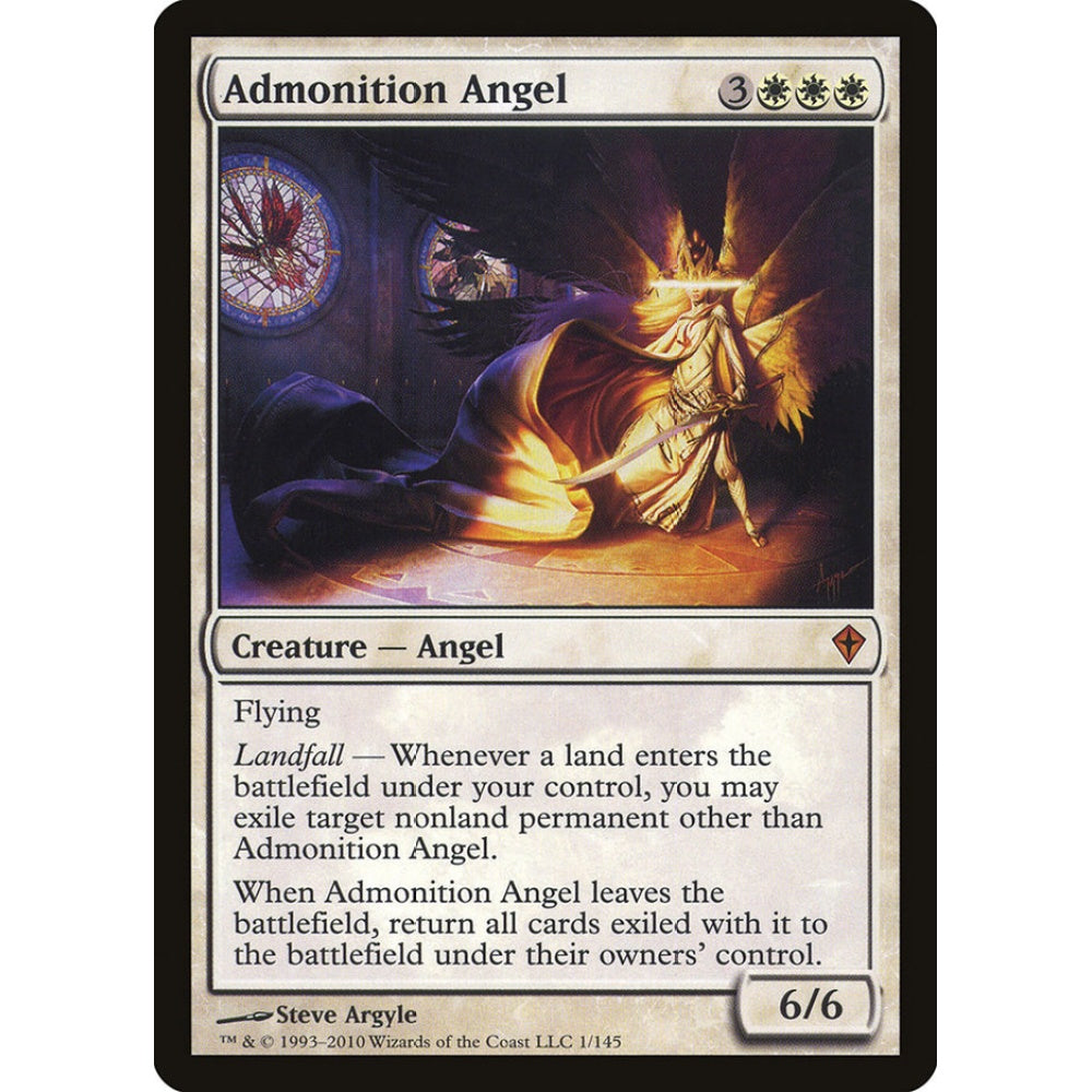 Admonition Angel mythic 1 Magic the Gathering Worldwake