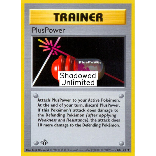 PlusPower Uncommon 84/102 Pokemon Card Game Base Set