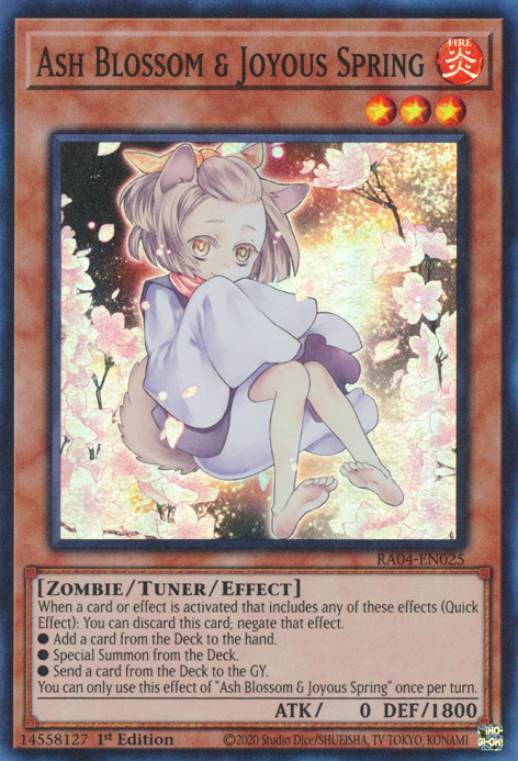 Ash Blossom & Joyous Spring DUDE-EN003 Ultra Ultra Rare Yu-Gi-Oh Duel Devastator in Art