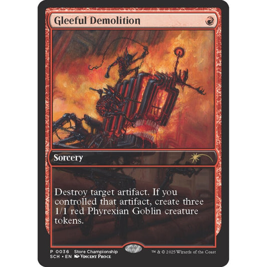 Gleeful Demolition rare 36 Magic the Gathering Store Championships