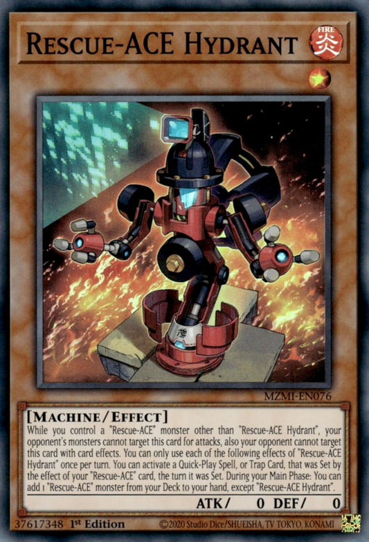 Rescue-ACE Hydrant AMDE-EN004 Ultra Ultra Rare Yu-Gi-Oh Amazing Defenders in Art